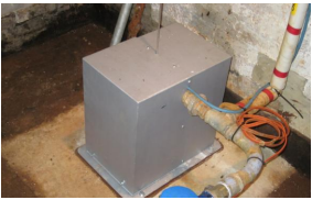 Photo showing water storage tank that could be lead.